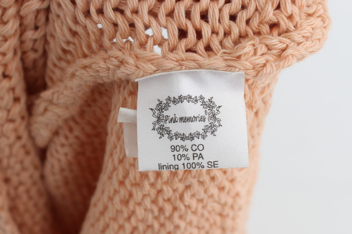 Elegant Pink Knitted Sleeveless Vest Sweater