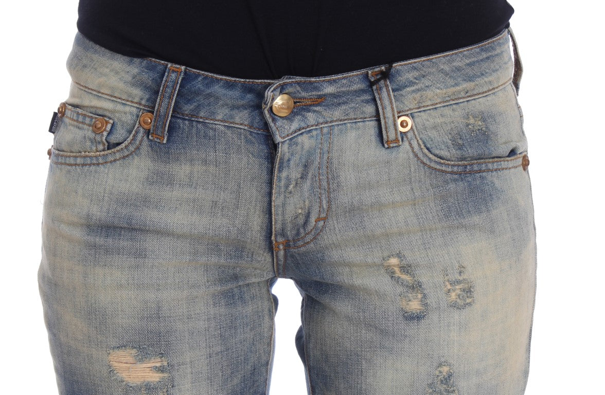 Elegant Slim Bootcut Blue Jeans