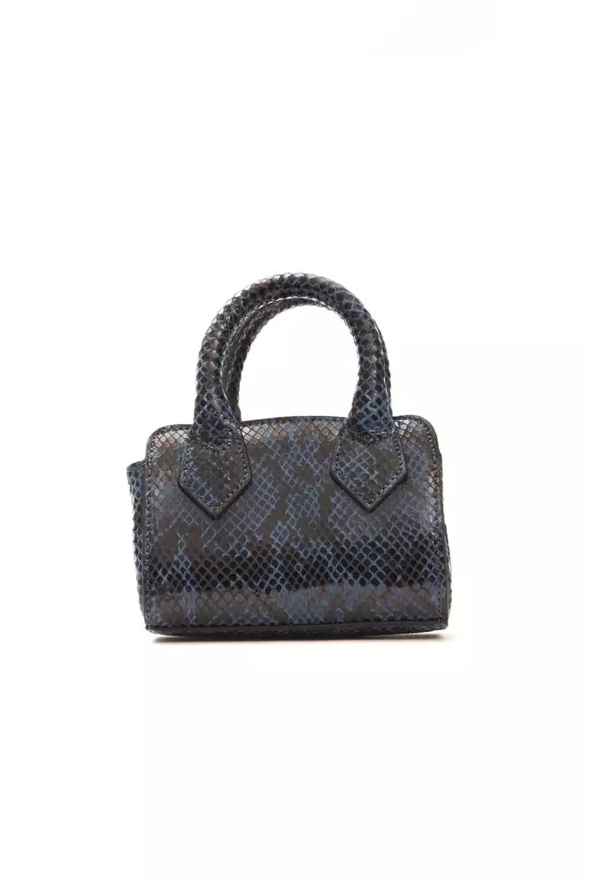 Blue Leather Women Mini Handbag