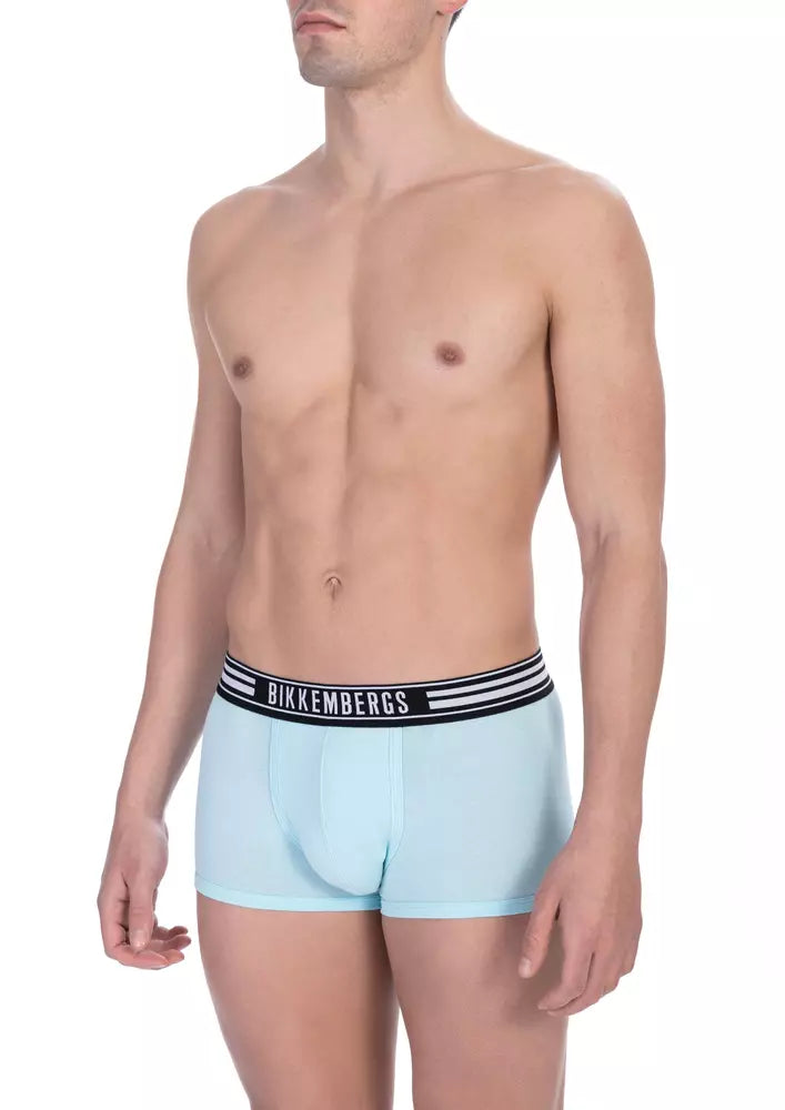 Light Blue Cotton Men Trunk Boxer Pack