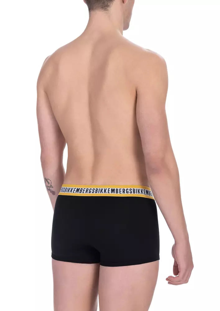 Black Cotton Men's Trunk Underwear Twin Pack