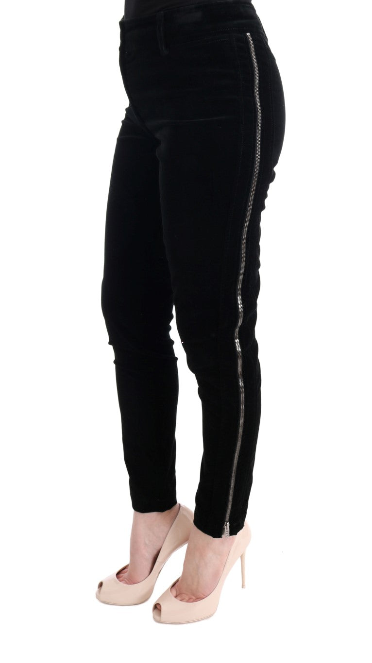 Chic Black Slim Fit Cropped Pants