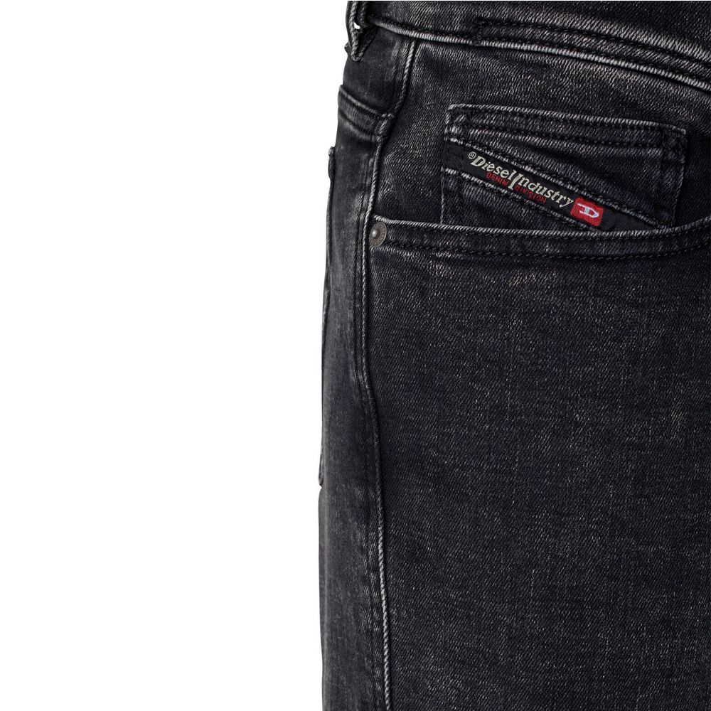 Black Cotton Jeans & Pant