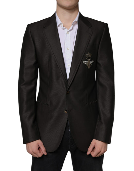 Blazer Brown Green Bee Wool Jacket Coat