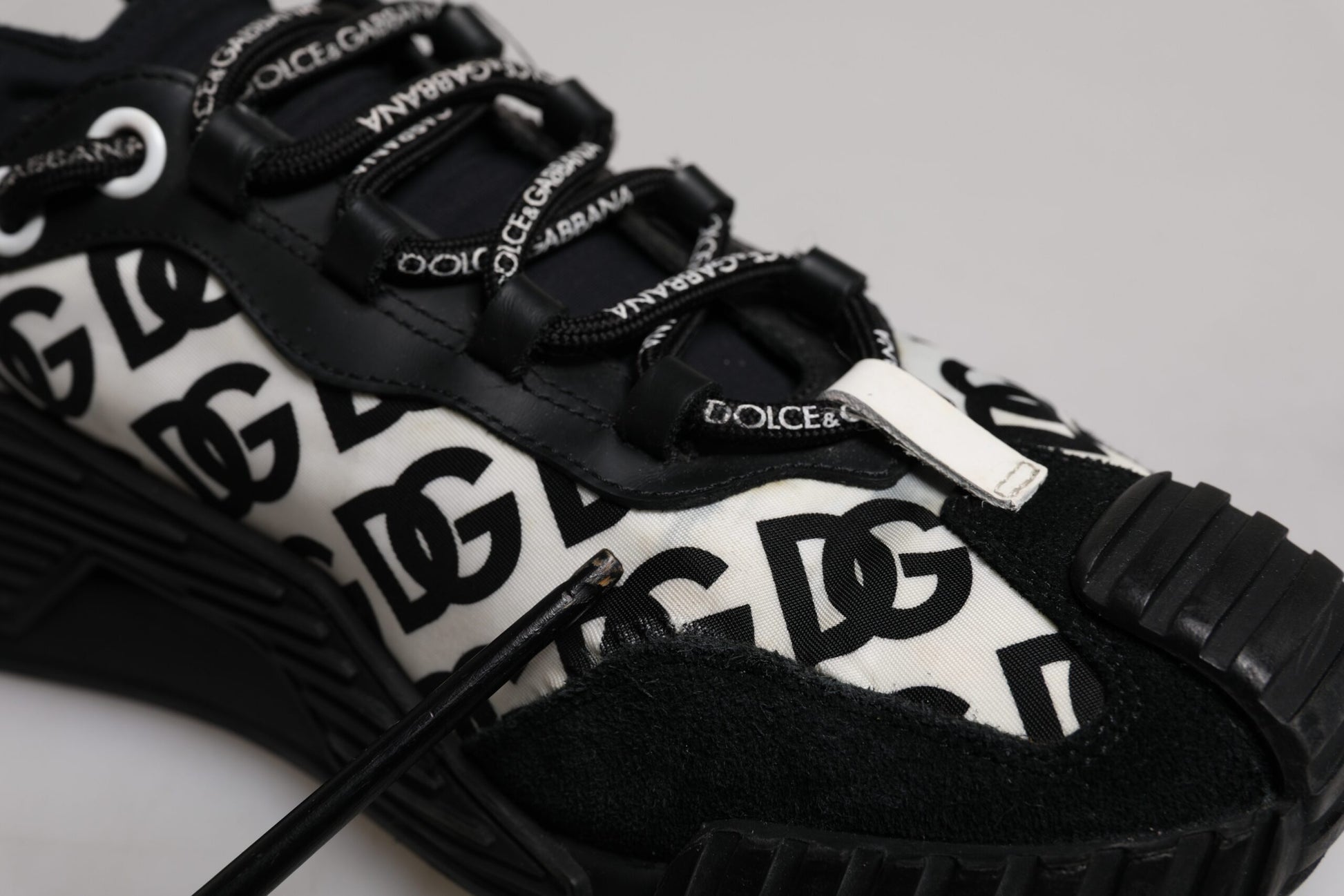 Black Logo Lace Up Low Top NS1 Sneakers Shoes