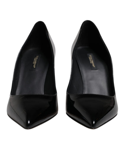 Black Patent Leather High Heels Pumps Shoes
