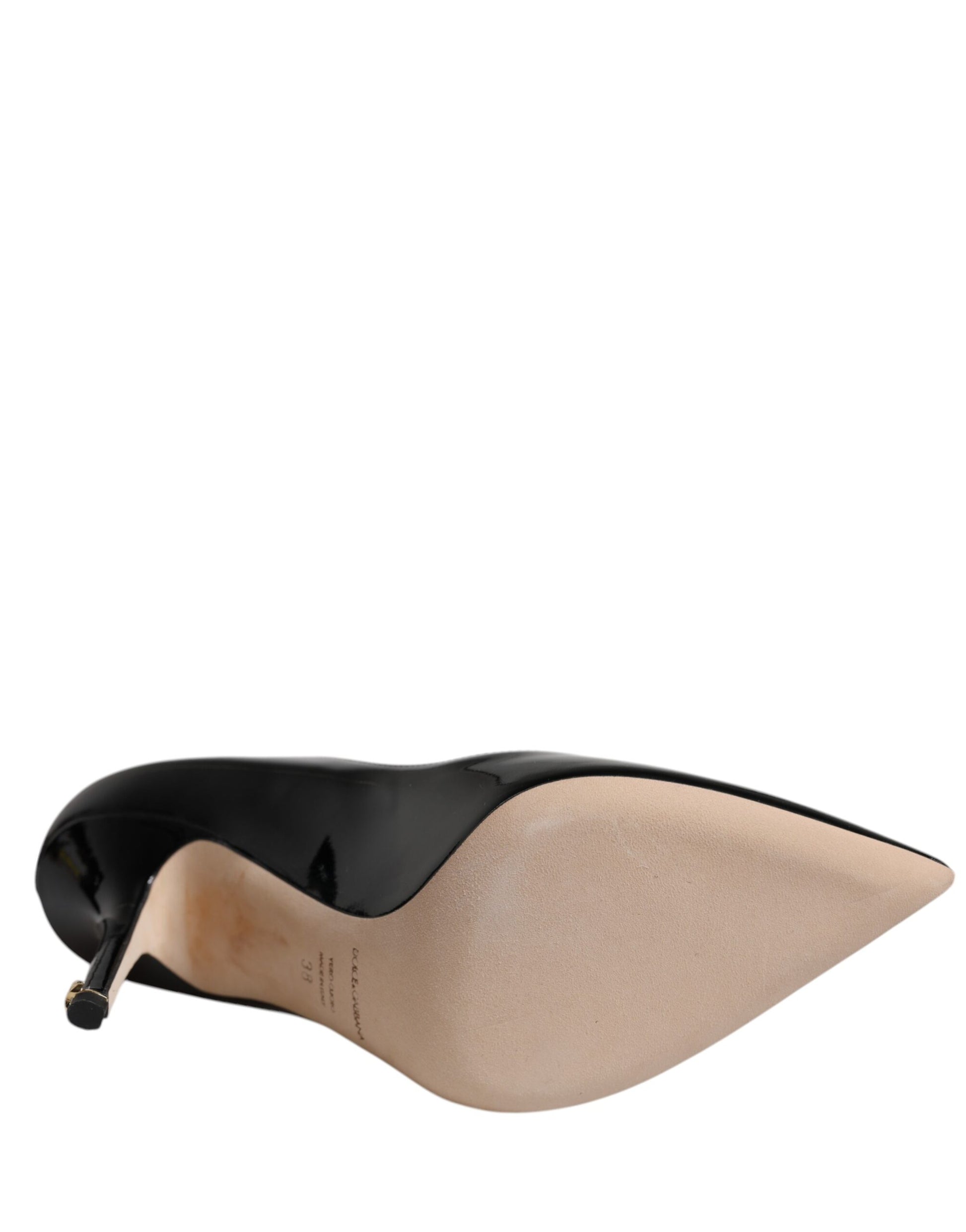 Black Patent Leather High Heels Pumps Shoes
