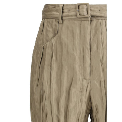 Ruched silk Norman Pants