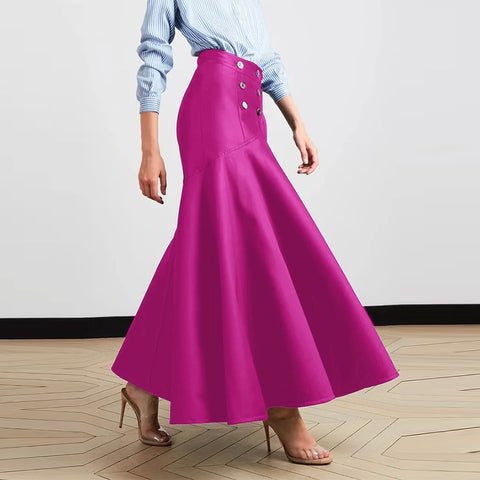 Elegant High Waist Fishtail Skirt for Classic Charm