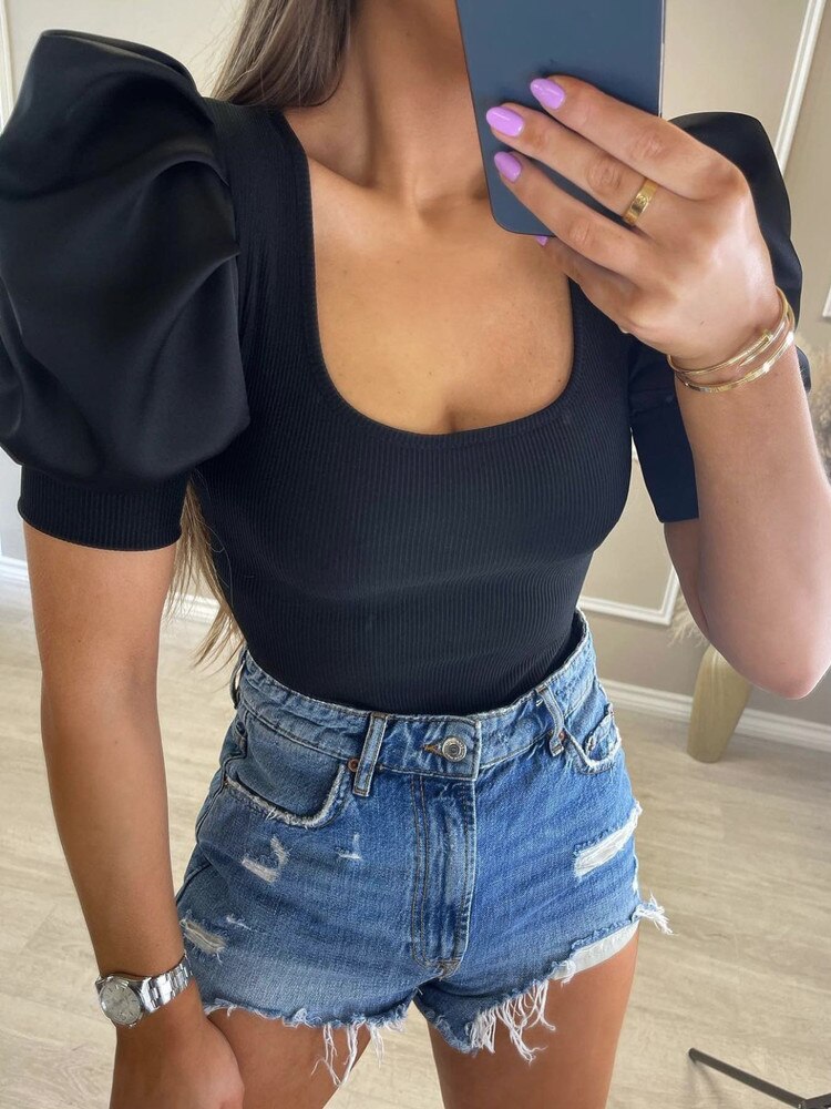 Sexy Puff Sleeve Blouse
