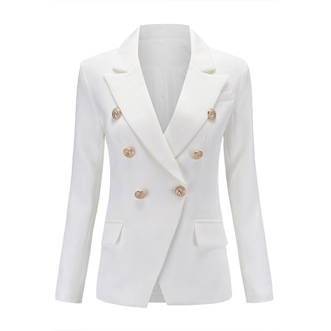 European Shawl Collar Double Breasted Jacket
