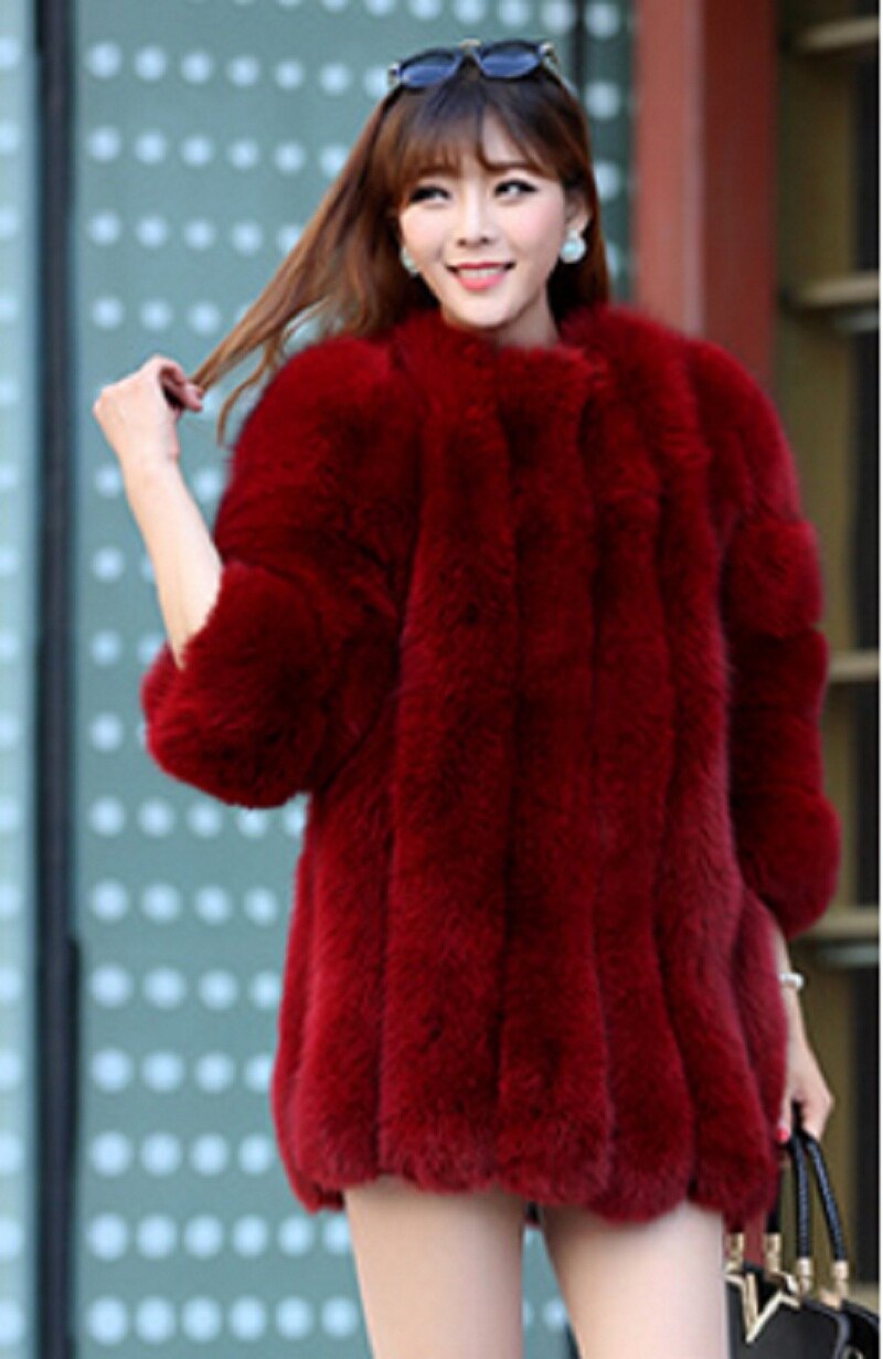 Faux Fox Fur coat