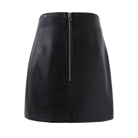 Sexy Short PU Leather Pencil Mini Skirt